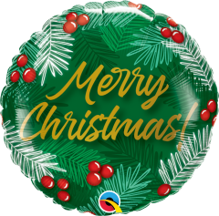 Standard Xmas Greens & Berries folija balon