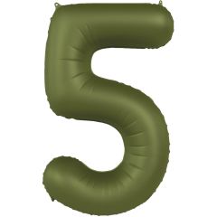 Folija balon številka 5 Olive Green