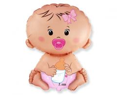 Mini 14"FX Baby Girl Pink folija balon na palčki 
