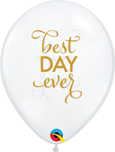 Lateks baloni 28cm Simply Best day Ever DC 25 Kos