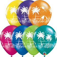 Lateks baloni 28cm Tropical Vistas Fantasy Ast