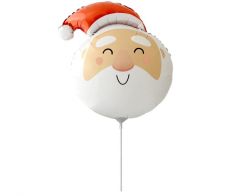 Mini Santa Claus Head folija balon na palčki
