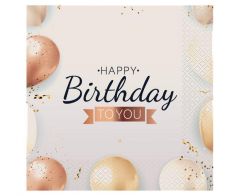 Happy Birthday balloons serviete 33x33 cm