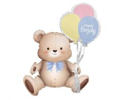 Maxi Teddy bear with balloons folija balon