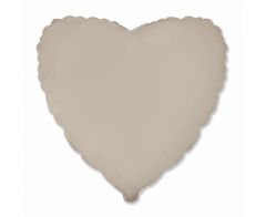 Standard Srce Mat Cream Latte folija balon