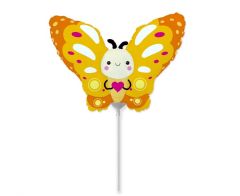 Mini Butterfly Yellow folija balon na palčki