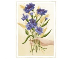 Voščilnica Buket Cornflowers Lilac