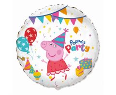 Standard Peppa Party white folija balon