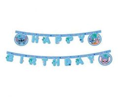 Stitch & Angel Disney napis Happy Birthday