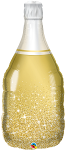 Mini Gold Bubbly Wine Bottle folija balon na palčki