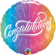 Standard Congratulations Vibrant Ombre folija balon