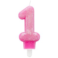 Pink bleščeča svečka 1