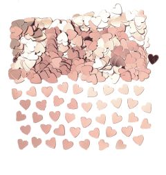 Hearts Rose Gold konfetki