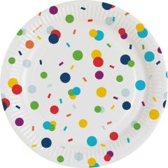 Confetti Birthday krožniki 18 cm