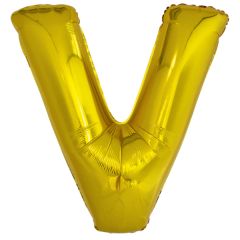 Folija balon črka V Gold