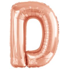Folija balon črka D RoseGold