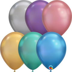 Lateks baloni 28cm Chrome Assortment 