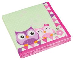 Happy Owl serviete 33x33cm