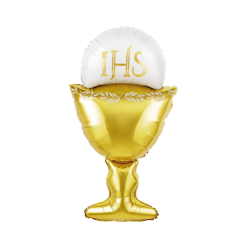 Standard Chalice with Host  gold and white foloija balon 