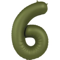 Folija balon številka 6 Olive Green