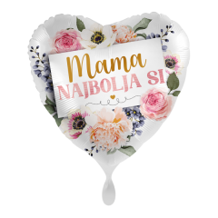 Standard Mama Najbolja Si Heart  folija balon