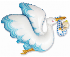 Maxi FX Stork Baby Boy Folija balon