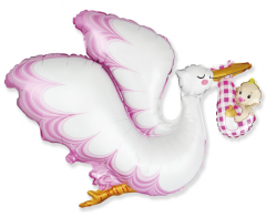 Maxi FX Stork Baby Girl Folija balon 