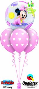 Helijeva balonska dekoracija Bubble Baby Minnie