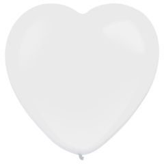 Lateks baloni Srce 30 cm Frosty White
