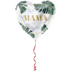 Standard Mama Hibiscus Leaves Heart folija balon