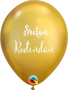 Lateks baloni Sretan rođendan Chrome Gold