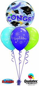 Helijeva balonska dekoracija Bubble Congratulations Graduate 