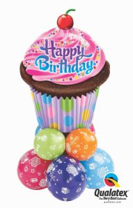 Balonska dekoracija velika Birthday Frosted Cupcake