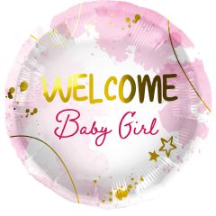 Standard Welcome Baby Girl pink folija balon