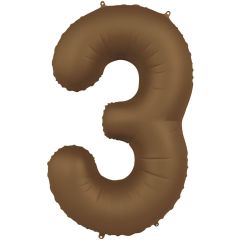 Folija balon  številka 3  Chocolate Brown