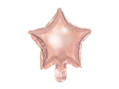 Mini zvezda folija balon na palčki 21cm Rose Gold