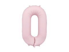 Folija balon  številka 0  Mat Light Pink 86 cm