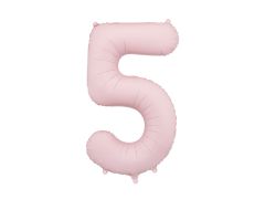 Folija balon  številka 5  Mat Light Pink 86 cm