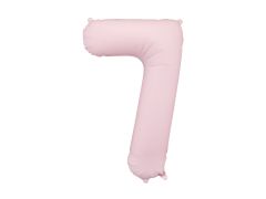 Folija balon  številka 7  Mat Light Pink 86 cm