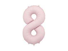 Folija balon  številka 8  Mat Light Pink 86 cm