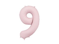 Folija balon  številka 9  Mat Light Pink 86 cm