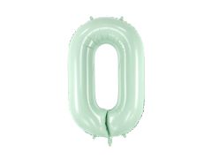 Folija balon številka 0 Light Green 72 cm