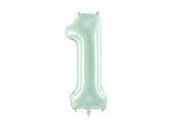 Folija balon številka 1 Light Green 72 cm