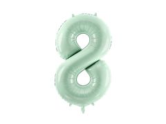 Folija balon številka 8 Light Green 72 cm