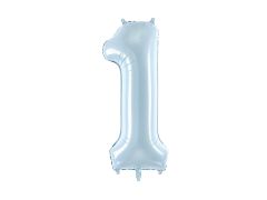 Folija balon številka 1 Light Blue 