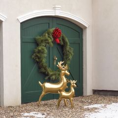 Maxi Standing Reindeer gold folija balon 124x80 cm