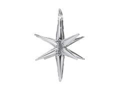 Maxi 3D Star Silver folija balon 70 cm