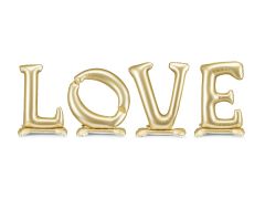 Napis LOVE Satin Gold folija balon