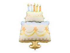 Maxi Bday Cake & Candles folija balon  62x104 cm