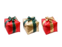 Maxi Christmas Gift Red Gold folija balon 3/1 
